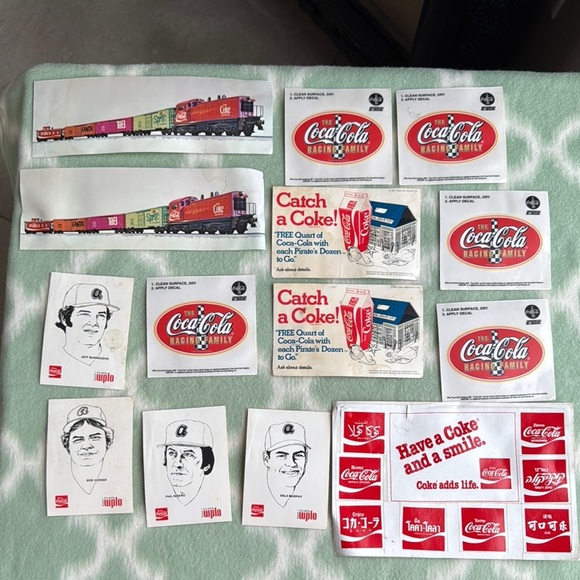 Vintage Coca-Cola Racing or advertising decals set - Picture 1 of 8